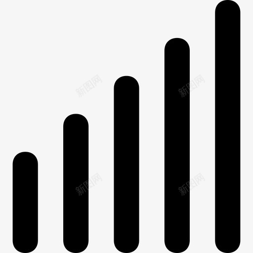 信号条形图增长图标svg_新图网 https://ixintu.com 信号 增长 教育平滑线图标 条形图 统计