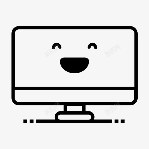 快乐电脑显示器表情符号大笑图标svg_新图网 https://ixintu.com mac 大笑 屏幕 微笑 快乐电脑显示器 表情符号