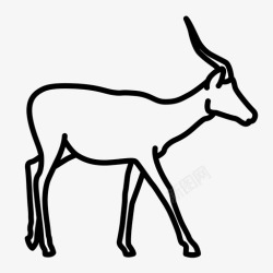 黑斑羚黑斑羚非洲羚羊图标高清图片