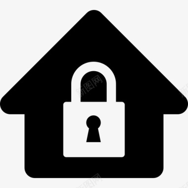 房子保险箱家锁图标图标
