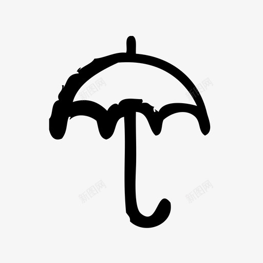 雨伞天气预报天气图标svg_新图网 https://ixintu.com 天气 天气预报 粗略 雨伞