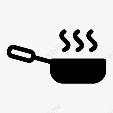 煎锅厨师烹饪图标图标