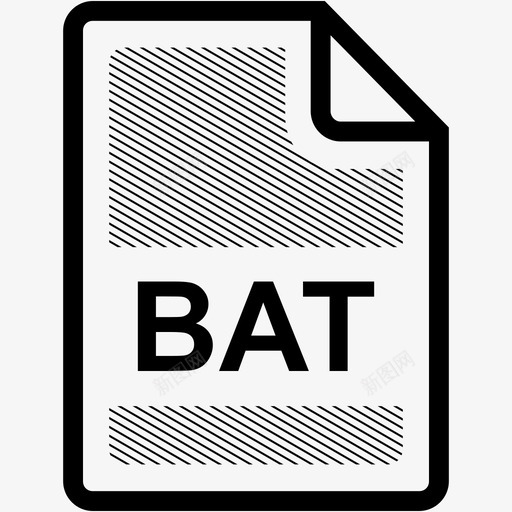 bat文件扩展名格式图标svg_新图网 https://ixintu.com bat文件 扩展名 文件格式 格式 类型