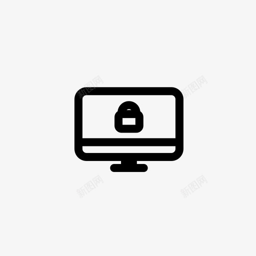 监视器锁桌面钥匙图标svg_新图网 https://ixintu.com 密码 桌面 监视器锁 钥匙