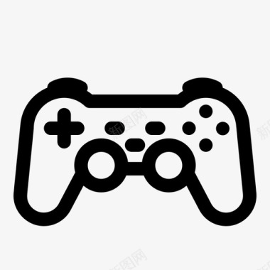 playstationgamepad无线纯线路图标图标