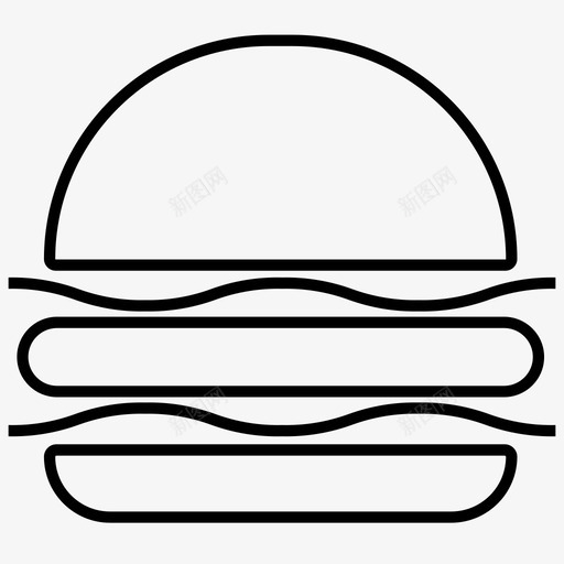 汉堡巨无霸快餐图标svg_新图网 https://ixintu.com 巨无霸 快餐 快餐系列 汉堡