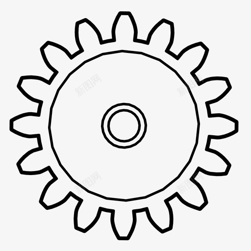 齿轮发动机机器图标svg_新图网 https://ixintu.com 发动机 工作 机器 机构 马达 齿轮