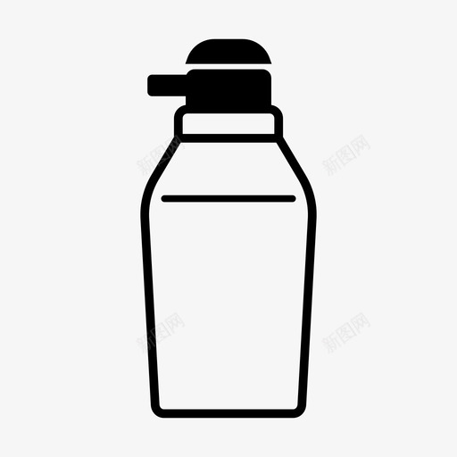 洗发水瓶化妆品乳液图标svg_新图网 https://ixintu.com 乳液 化妆品 塑料瓶 泵瓶 洗发水瓶