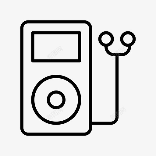 mp3播放器耳机ipod图标svg_新图网 https://ixintu.com ipod mp3播放器 便携式音乐 小工具 耳机
