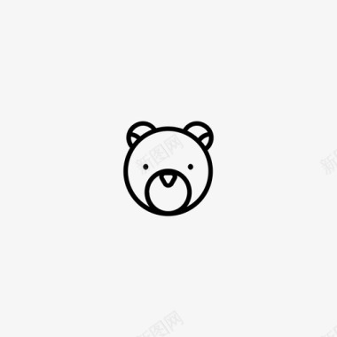 熊动物泰迪图标图标