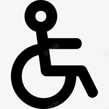 残疾无障碍瘫痪图标图标