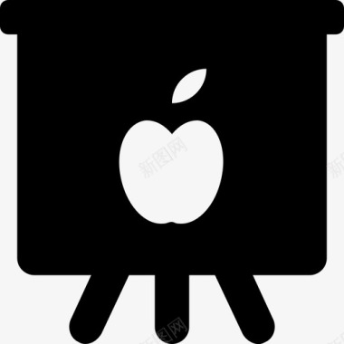 白板苹果黑板图标图标
