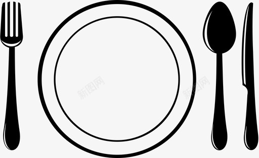 盘子餐具食物图标图标