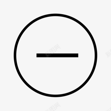 minus line circle图标