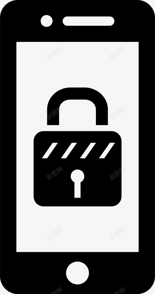 手机密码锁安全图标svg_新图网 https://ixintu.com 安全 手机密码 锁