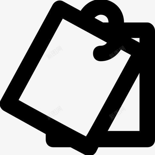便笺附件纸张图标svg_新图网 https://ixintu.com 便笺 提醒 教育平滑线图标 纸张 附件