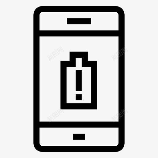 手机电池iphone图标svg_新图网 https://ixintu.com iphone 手机 智能手机 电池 移动功能线