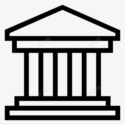 银行大楼教室图标svg_新图网 https://ixintu.com 大楼 学习 学校 教室 教育线图标 银行