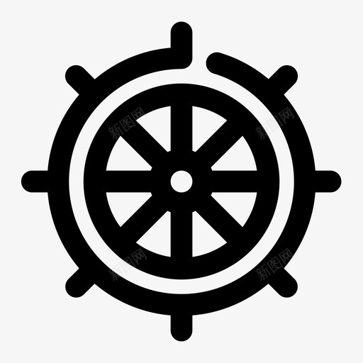 舵手船舵海盗图标svg_新图网 https://ixintu.com 海军间隙脂肪 海盗 舵手 船 船舵 轮子