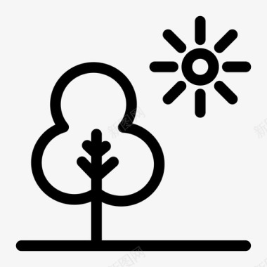 灌木树叶子自然图标图标