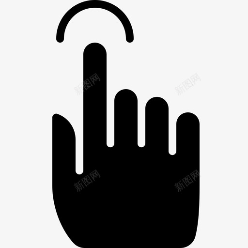 手指轻触控制手势图标svg_新图网 https://ixintu.com 手 手势 手势手势字形 手指轻触 控制
