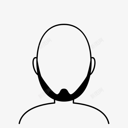 男人发型胡子发型图标svg_新图网 https://ixintu.com 发型 男人发型 胡子