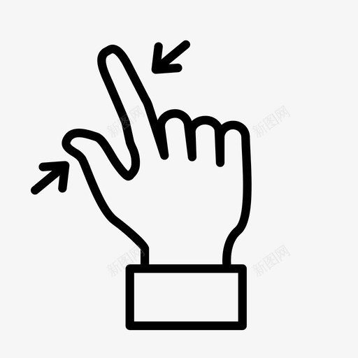 触摸手势手指指令图标svg_新图网 https://ixintu.com 交互 手势 手指 指令 缩放 触摸手势