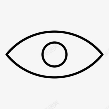 眼睛解剖学眼球图标图标