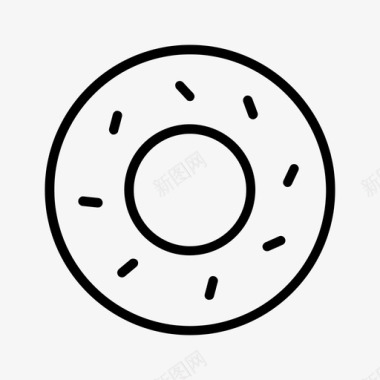 甜甜圈面包房杂货店图标图标