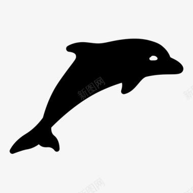 海豚鱼跳跃图标图标