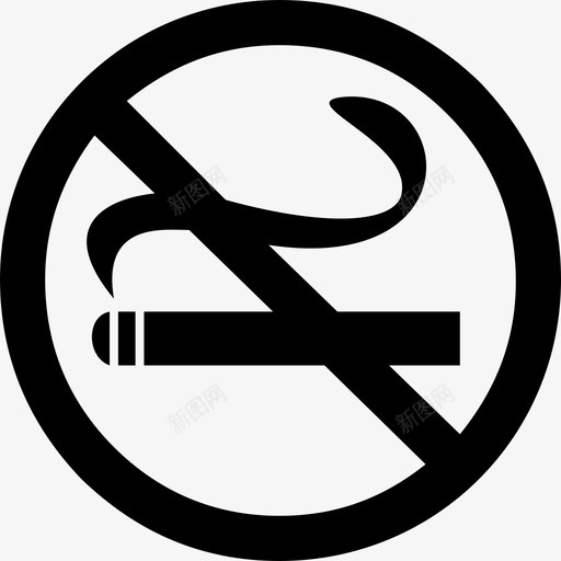 禁止吸烟香烟标志图标svg_新图网 https://ixintu.com 吸烟区 标志 禁止吸烟 香烟