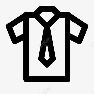 正式衬衫服装领带图标图标