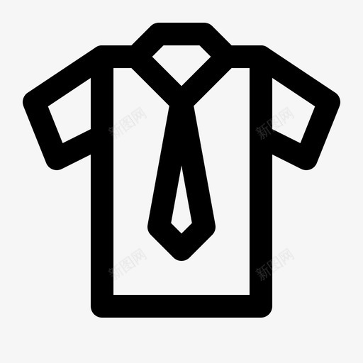 正式衬衫服装领带图标svg_新图网 https://ixintu.com 服装 服装和配件线图标 正式衬衫 领带