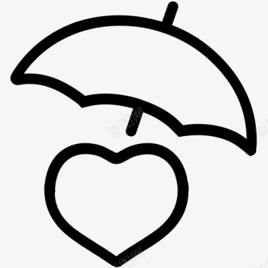 人寿保险心脏保护爱情图标图标
