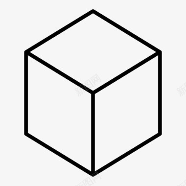 立方体立方体盒子立方体形状图标图标