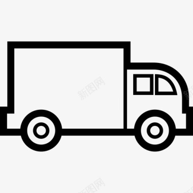 卡车送货包装图标图标