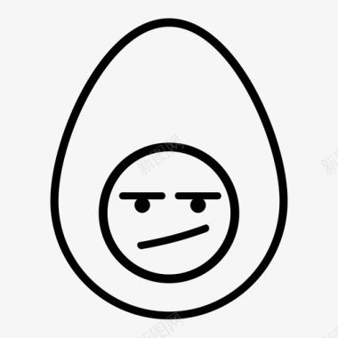 愤怒的蛋煮蛋无聊图标图标