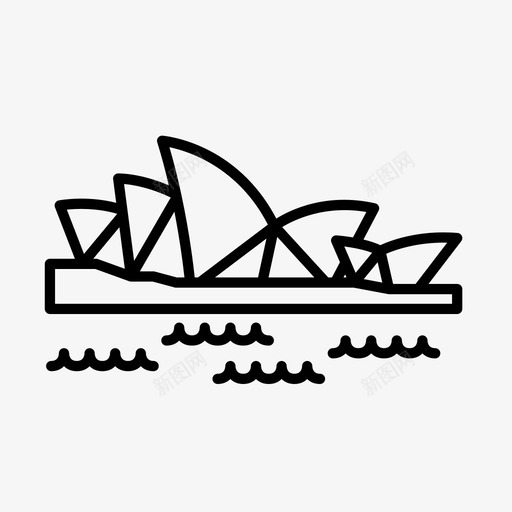 悉尼歌剧院澳大利亚地下图标svg_新图网 https://ixintu.com 地下 地标 悉尼歌剧院 旅游 澳大利亚 观光