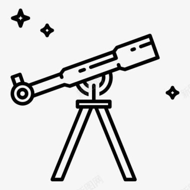 望远镜天文学凝视图标图标