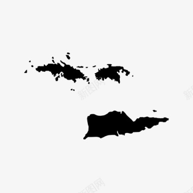 美属维尔京群岛州美国图标图标
