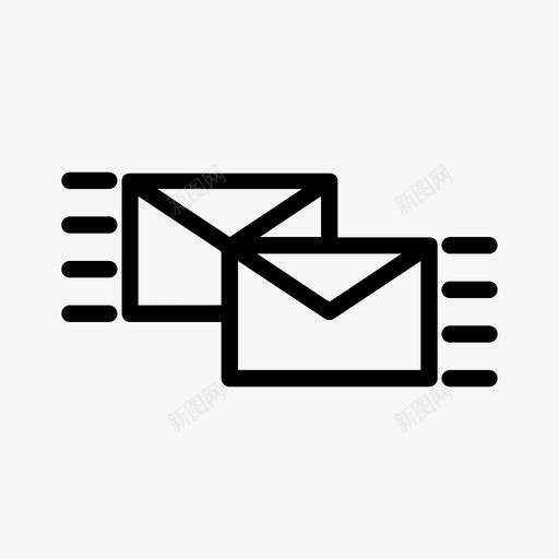 电子邮件聊天信件回复图标svg_新图网 https://ixintu.com 信件 回复 电子邮件聊天