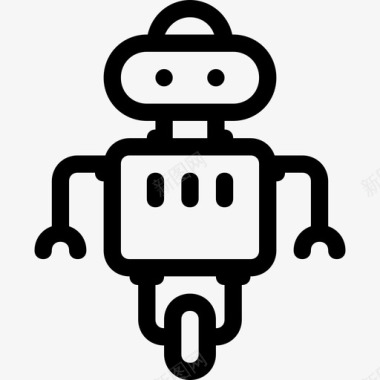 机器人机器科学图标图标
