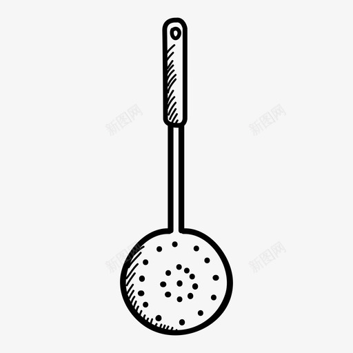 开槽勺厨师图标svg_新图网 https://ixintu.com 厨师 开槽勺