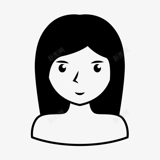 女性头像个人资料图标svg_新图网 https://ixintu.com 个人资料 头像 女性 用户