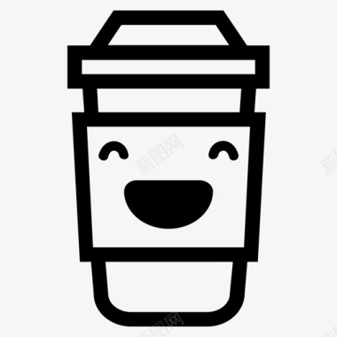 laughing外卖咖啡杯卡布奇诺happy图标图标