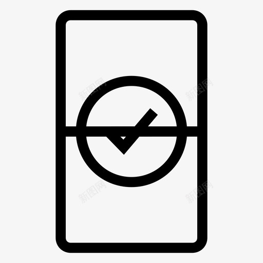 手机支票iphone图标svg_新图网 https://ixintu.com iphone 手机 手机功能线 支票 智能手机