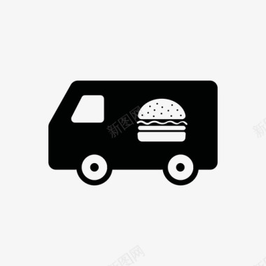 食品车送货车快餐图标图标