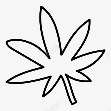 植物毒品大麻图标图标