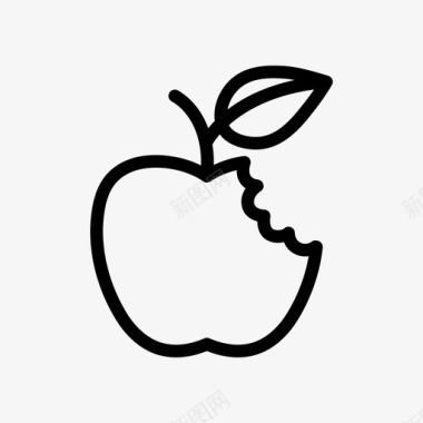苹果咬一口美味图标图标