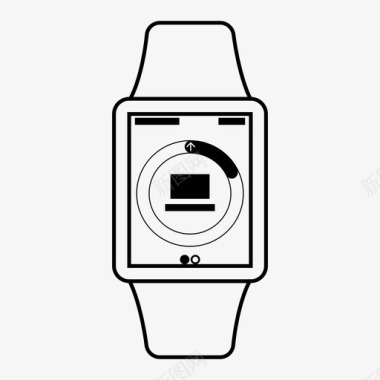 苹果手表架健康跟踪器图标图标